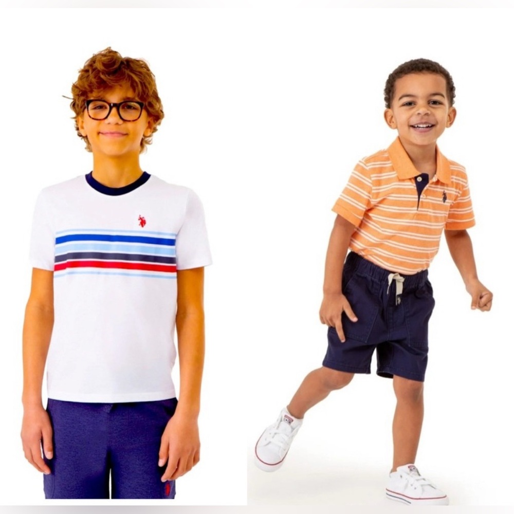 US POLO ASSN - Bundle of 2 Boys Size 4T Tops - Polo & Short Sleeve Tee